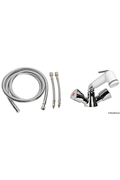 OSCULATI Baterie de Dus cu Robinent, Dus Detasabil Pivotant, Jet Variabil, Finisaj Cromat