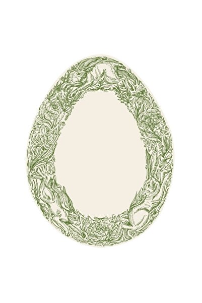 Hester & Cook Card de masă Greenhouse Hares - Pachet de 12