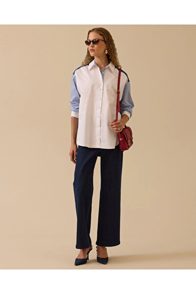 SEÇİL Çizgi Detaylı Düğmeli Gömlek