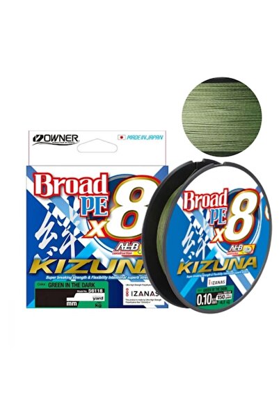 Mimteam Fir de pescuit multifilament Kizuna X8 Broad Green, 135 m, 0,10 mm, p...