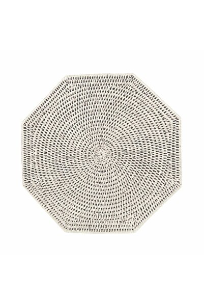 Caspari Covoraș octogonal din ratan în culoarea crem 1 covoraș