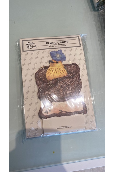 Hester & Cook Welcome Warbler Place Card - Pack of 12