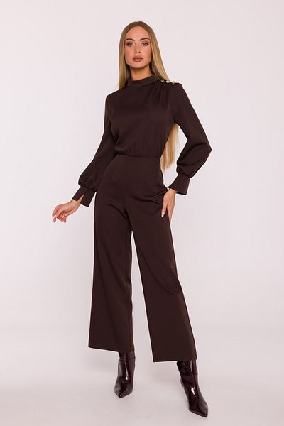 Made of Emotion Jumpsuit with stand-up collar and wide trousers