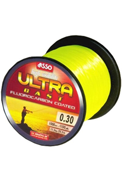 Mimteam Fir Asso Ultra Cast Galben Fluo, Monofilament 1000m, Diametru 0.34 mm