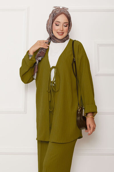 EBRUTESETTÜR Kimono Set with Tie Front