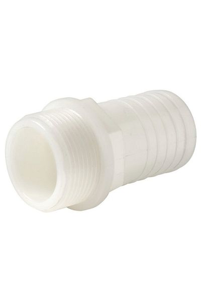 OSCULATI Adaptor Furtun 1 1/2 Diametru x 38 mm, Drept, Nylon Alb, Rezervor Apa Rigida