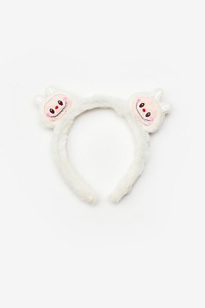 Le Mabelle Girl's Plush Crown with White Toy Figure