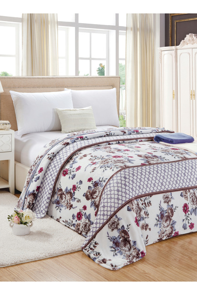 Moon Single Size Floral Throw Blanket All Season Flannel Blanket For Couch Bed And Sofa 150X200 cm G90
