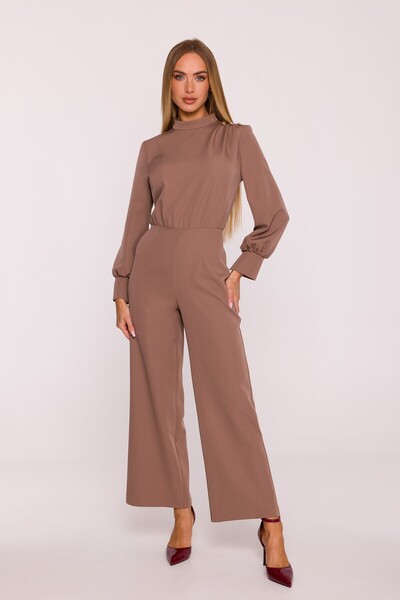 Made of Emotion Jumpsuit with stand-up collar and wide trousers