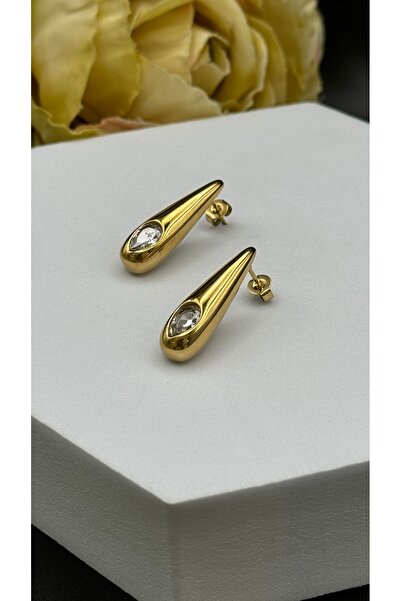 Çelik Drop Model Jewelled Earrings
