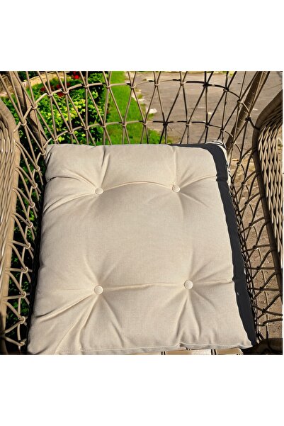 MY WORLD GARDEN GOLD BEJ RENKLİ POFİDİK SANDALYE VE YER MİNDERİ