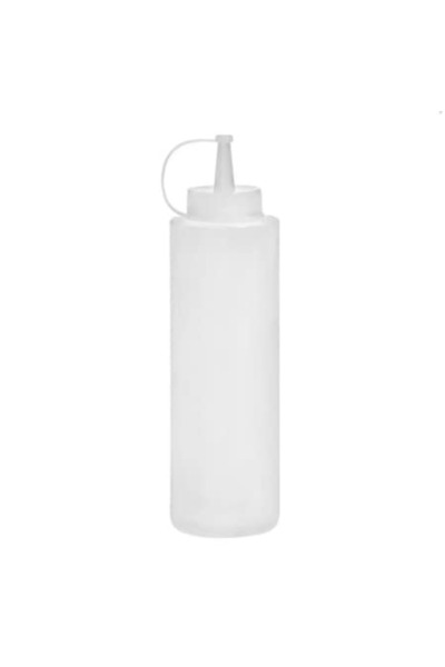 OEM Bottle with screw cap, small stopper, for ketchup, mustard, mayonnaise, or other sauces, plastic, tr