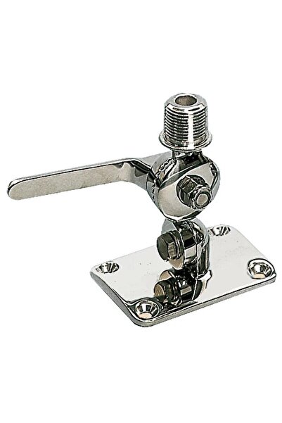 OSCULATI Double Swivel Stainless Steel Base for VHF/GPS Antennas, Quick Lock System, Universal Thread, Base S