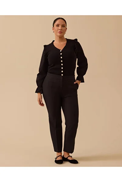 SEÇİL Ivy Ankle Length Pants with Elastic Waist