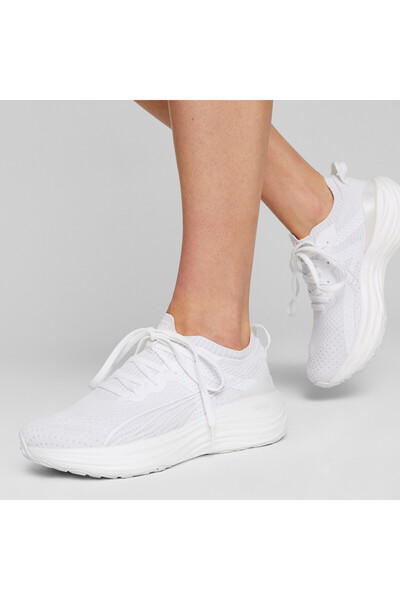 Puma Womens ForeverRun NITRO Knit Running Shoes - White