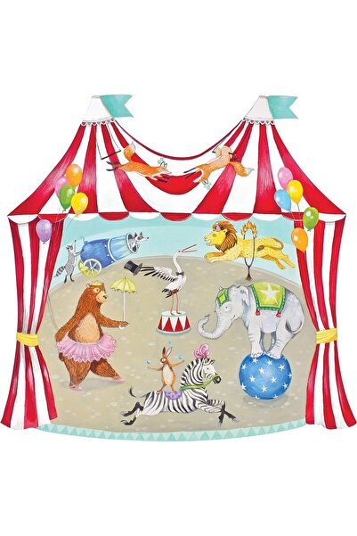 Hester & Cook Șervețele de masă în formă de cort de circ - 12 foi