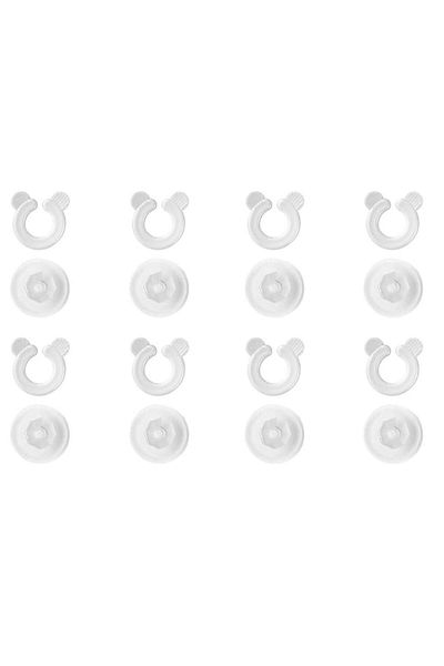 Jenuos Set 8 cleme pentru plapuma, JENUOS®, 3.7 cm, Plastic, Transparent