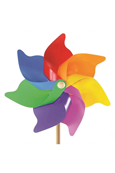 Kardesler 7 Kanat 45 cm Gök Kuşağı Rüzgar Gülü