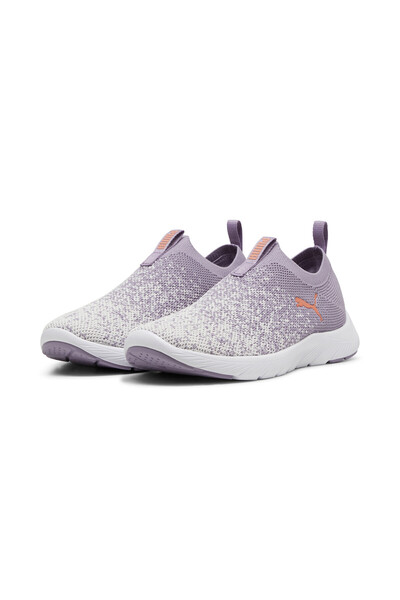 Puma Womens Softride Remi Slip-on Knit Running Shoe - Purple