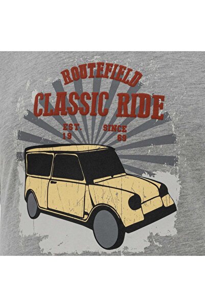 ROUTEFIELD Truman Men's Gray T-Shirt Men's T-Shirt Rftruman25