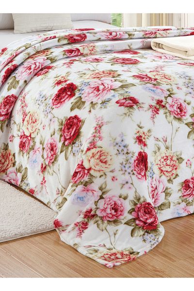 Moon Single Size Floral Throw Blanket All Season Flannel Blanket For Couch Bed And Sofa 150X200 cm G90