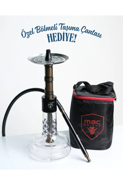 MAC SHISHA Small Arizona Nargile Takımı Orta Boy Profesyonel Özel Tahliyeli N...