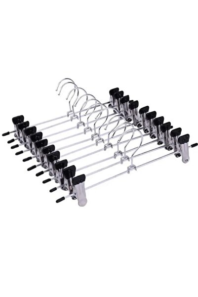 OEM Set 10 Metal Clips Hangers for Skirts and Pants 28 cm ForHouse