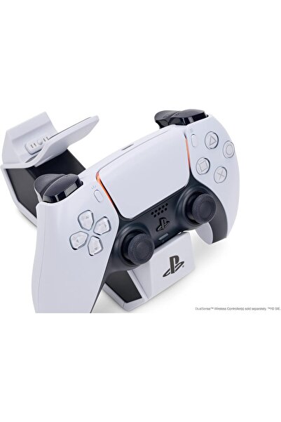 Generic Twin Controller Charging Station for PS5 | Fast Dual Wireless Charging Dock with AC Adapter