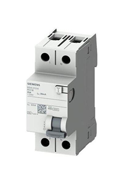 Siemens 5SV5312-6 2x25A 30mA KAÇAK AKIM RÖLESİ