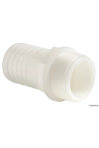 OSCULATI Adaptor Furtun 1 1/2 Diametru x 38 mm, Drept, Nylon Alb, Rezervor Apa Rigida