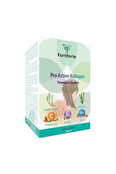 Fortiforte Supliment alimentar Pro Active Kollagen Premium Quality, Fortiforte, 15 pliculețe