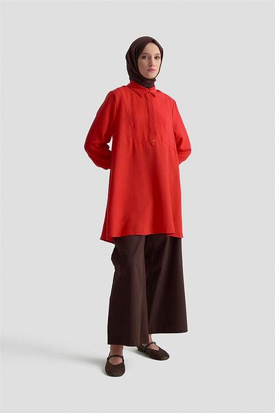 Armine Skirt Hem Flounced Tunic 25Kd1002 Tile