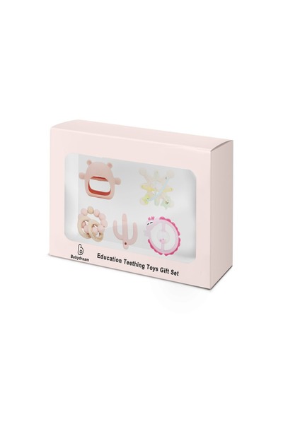 BABYDREAM Baby Teething Gift Set - Pink - 5 Pcs