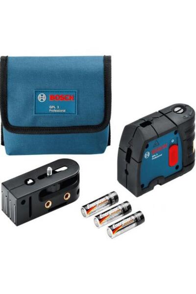Bosch Point Laser GPL 3 Professional with 3 x Battery (AA) and Mount