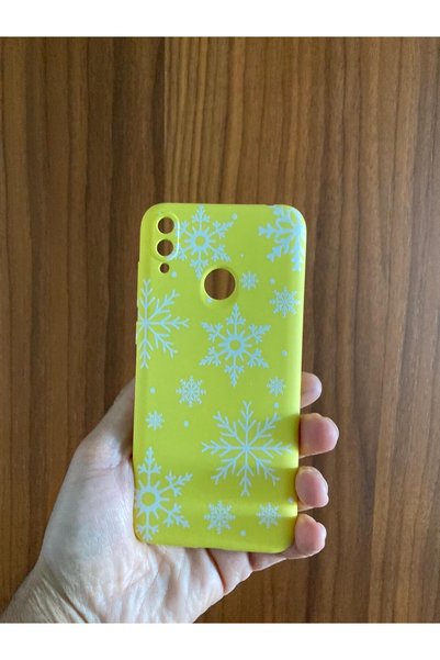 Newon Huawei Y7 2019 Snowflakes Printed Inner Velvet Phone Case