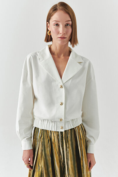 Exquise Jacket Collar Regular Long Sleeve Cotton Jacket