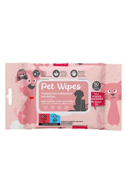 OEM Șervețele umede pentru animale de companie cu vitamina E și aloe vera, 50 buc, 30x20 cm