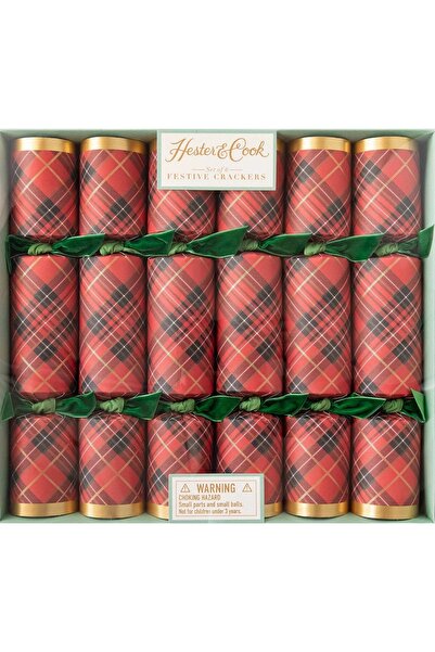 Hester & Cook Red Plaid Crackers