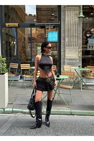 auzou eveil Kadın mini dantel etek