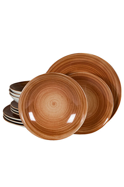 Cesiro Masa Earth Set 12 Pieces Alb Ivoire cu Maro