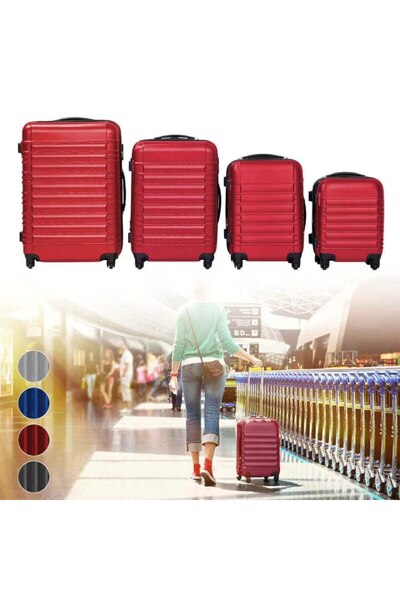 BigHome Set 4xSuitcase, BigHome, Rigid, Red