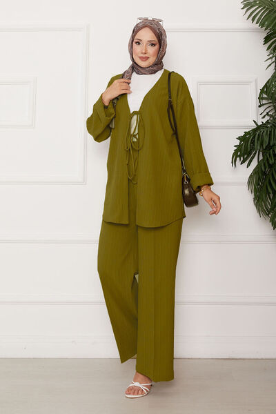 EBRUTESETTÜR Kimono Set with Tie Front