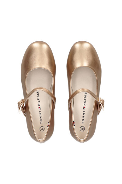 Tommy Hilfiger Girls Golden Round Toe Ballerinas