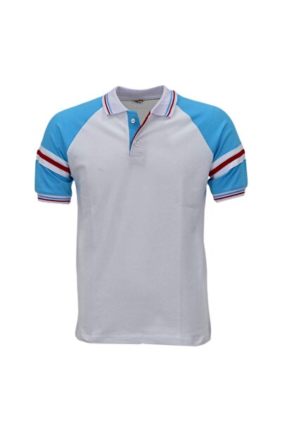 BAGLAN Tricou cu gât polo pentru fete de colegiu, alb anatolian Aal BGL-ANDPK-6