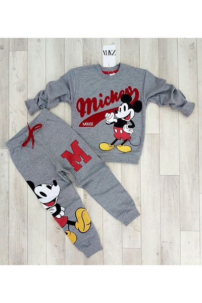Lunays Monkey Printed Boy's Set of 2 Gray Color