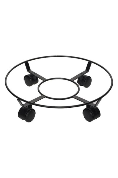 OEM Metal Plant Pot Stand with Wheels 40x9.5cm