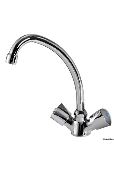 OSCULATI Robinet Baterie Monobloc, Alama Cromata, Pipa Pivotanta, Amestecator Apa Calda Rece, 200mm x 160mm