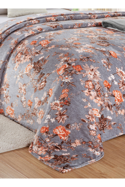 Moon Single Size Floral Throw Blanket All Season Flannel Blanket For Couch Bed And Sofa 150X200 cm G90