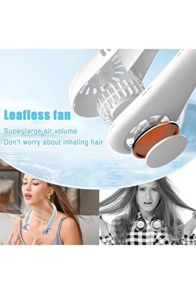 NECOMI Neck Air Conditioner, Portable Neck Fan, Bladeless Neck Cooling Fan Usb Rechargeable, 3 Speed