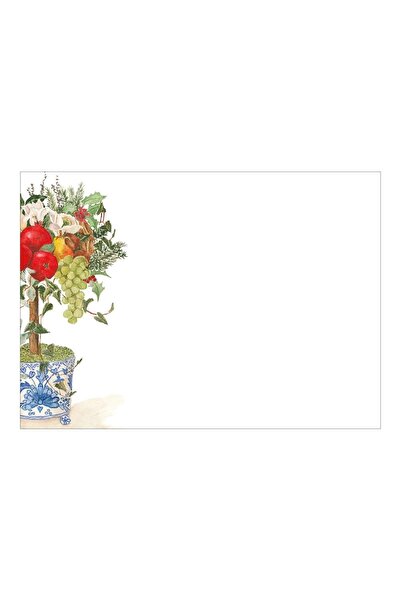 Caspari Fruit Topiary Correspondence Cards 12 Per Package